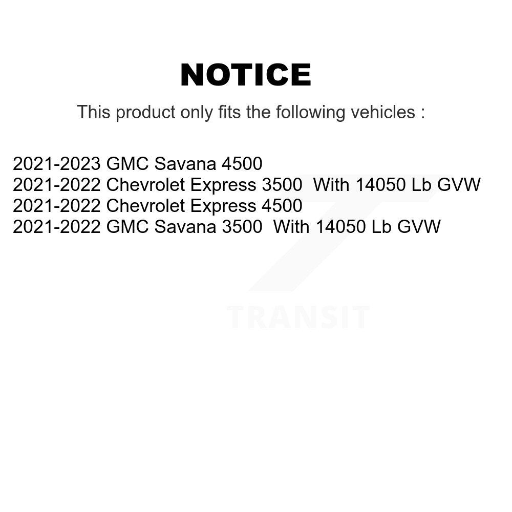 Brake Rotors & Semi-Metallic Pad Front Kit For GMC Savana 3500 Chevrolet Express