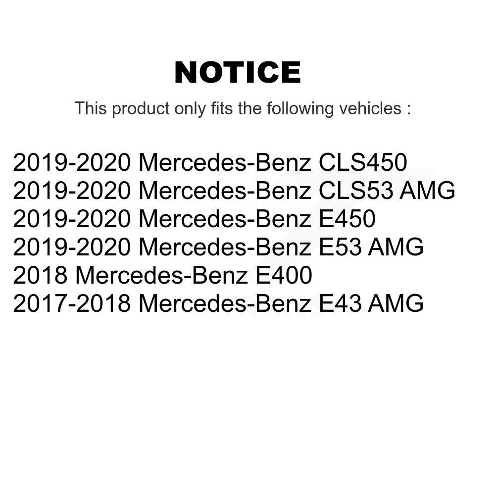 Brake Rotor & Semi-Metallic Pad Rear Kit For Mercedes-Benz E400 E450 E53 AMG E43