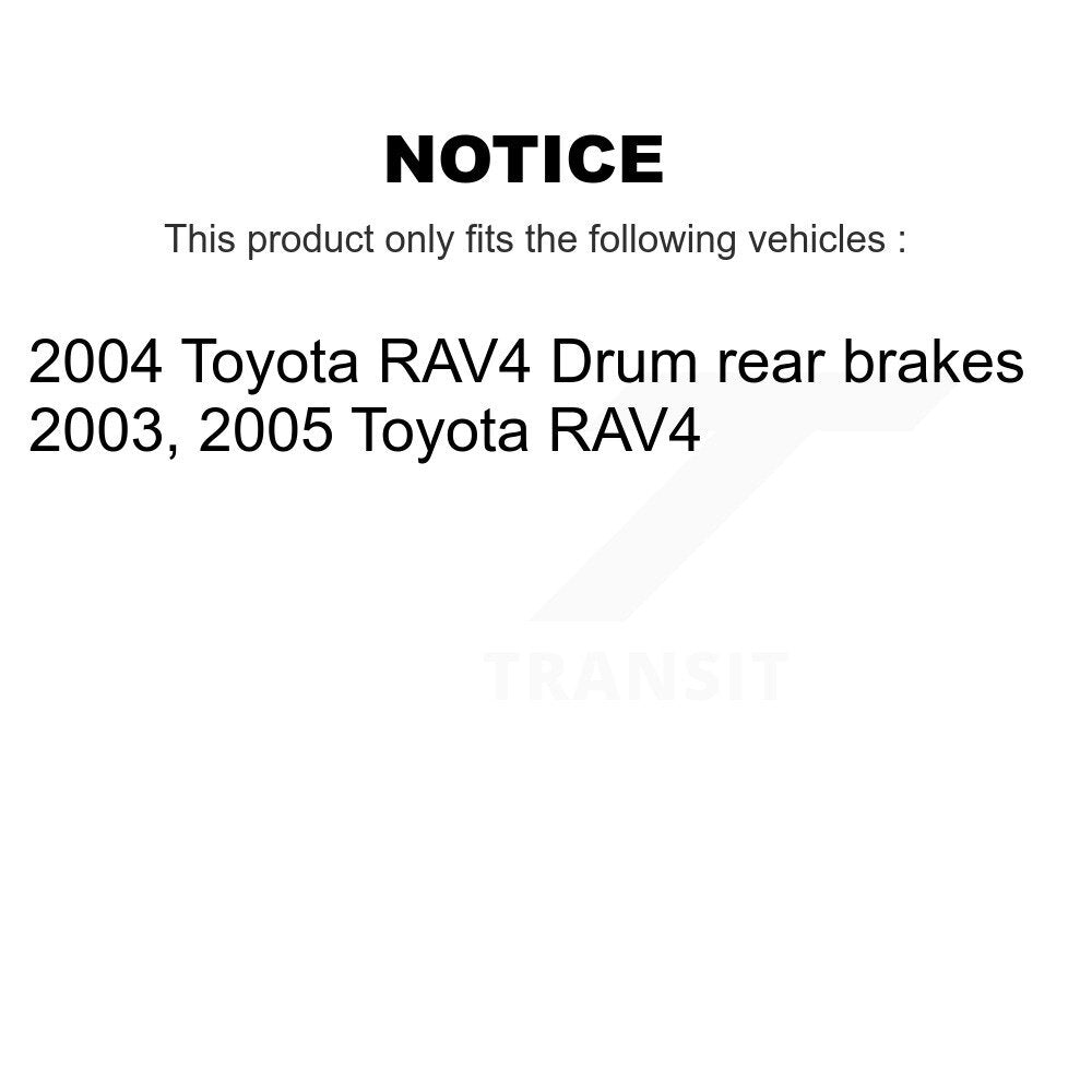 Brake Drum Shoes Rear Kit For Toyota RAV4