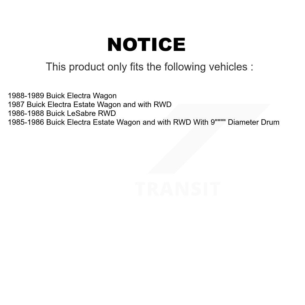 Brake Drum Shoes And Spring Rear Kit For Buick Electra LeSabre