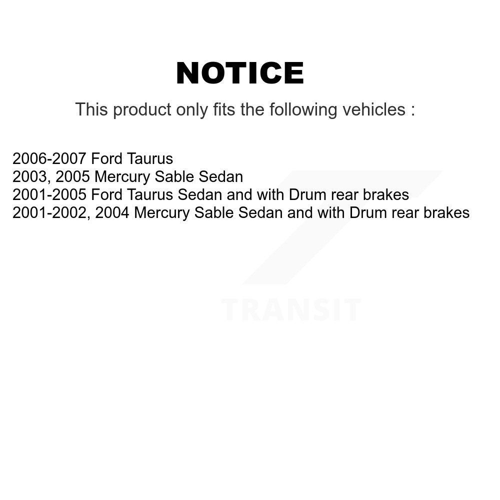 Brake Drum Shoes Spring And Cylinders Rear Kit For Ford Taurus Mercury Sable