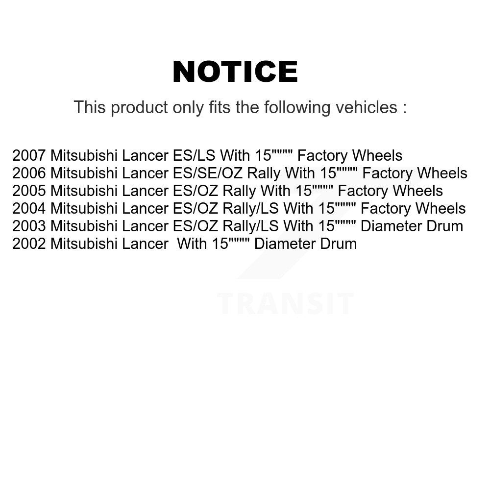 Brake Drum Shoes Spring And Cylinders Rear Kit For Mitsubishi Lancer
