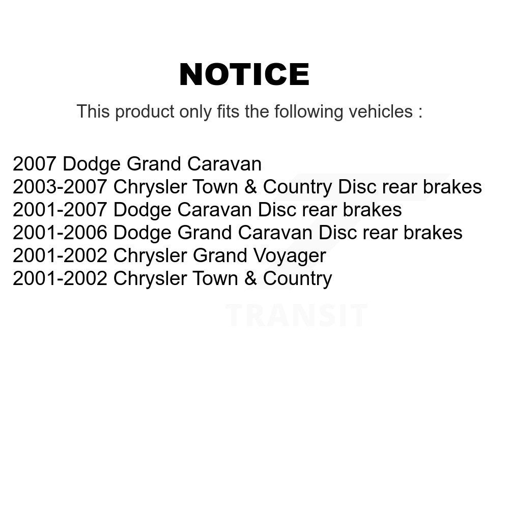 Brake Rotors Semi-Metallic Pad Front Kit For Dodge Grand Caravan Chrysler Town &