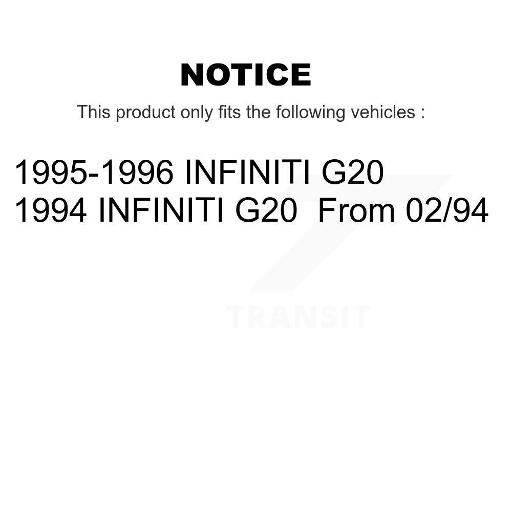 Disc Brake Rotors And Semi-Metallic Pads Front Kit For INFINITI G20