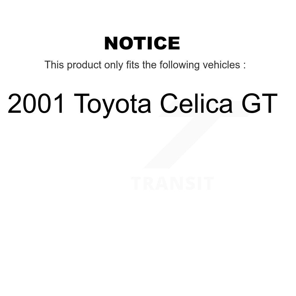 Disc Brake Rotors And Semi-Metallic Pads Front Kit For 2001 Toyota Celica GT