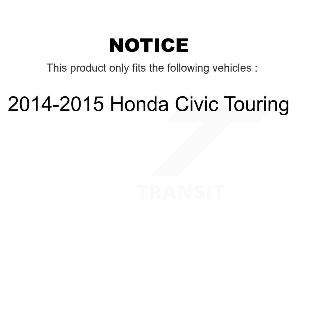 Disc Brake Rotor & Semi-Metallic Pad Front Kit For 2014-2015 Honda Civic Touring