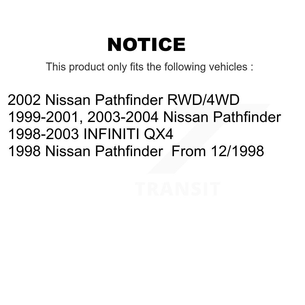 Disc Brake Rotors Semi-Metallic Pad Front Kit For Nissan Pathfinder INFINITI QX4
