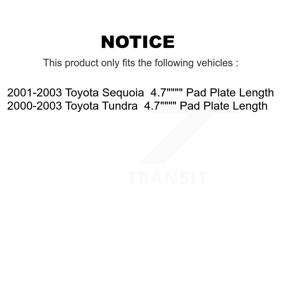 Disc Brake Rotors And Semi-Metallic Pads Front Kit For Toyota Tundra Sequoia