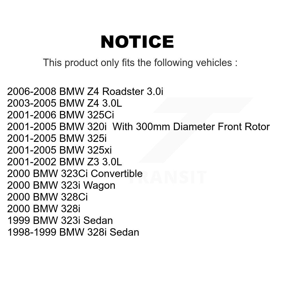 Brake Rotor Semi-Metallic Pad Front Kit For BMW Z4 325i 325Ci 320i 325xi Z3 328i