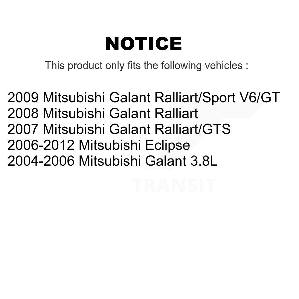 Disc Brake Rotors And Semi-Metallic Pads Front Kit For Mitsubishi Eclipse Galant