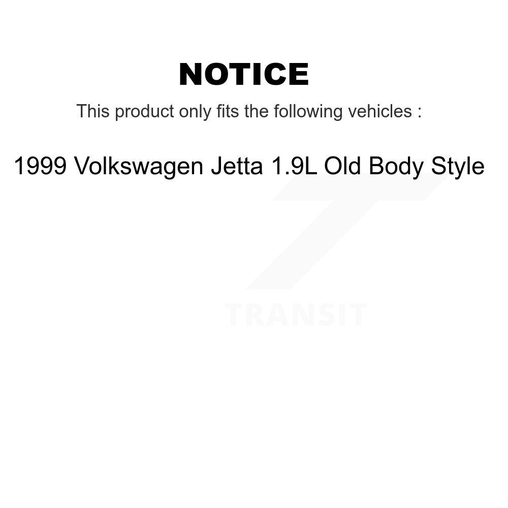 Brake Rotor Semi-Metallic Pad Front Kit For Volkswagen Jetta 1.9L Old Body Style