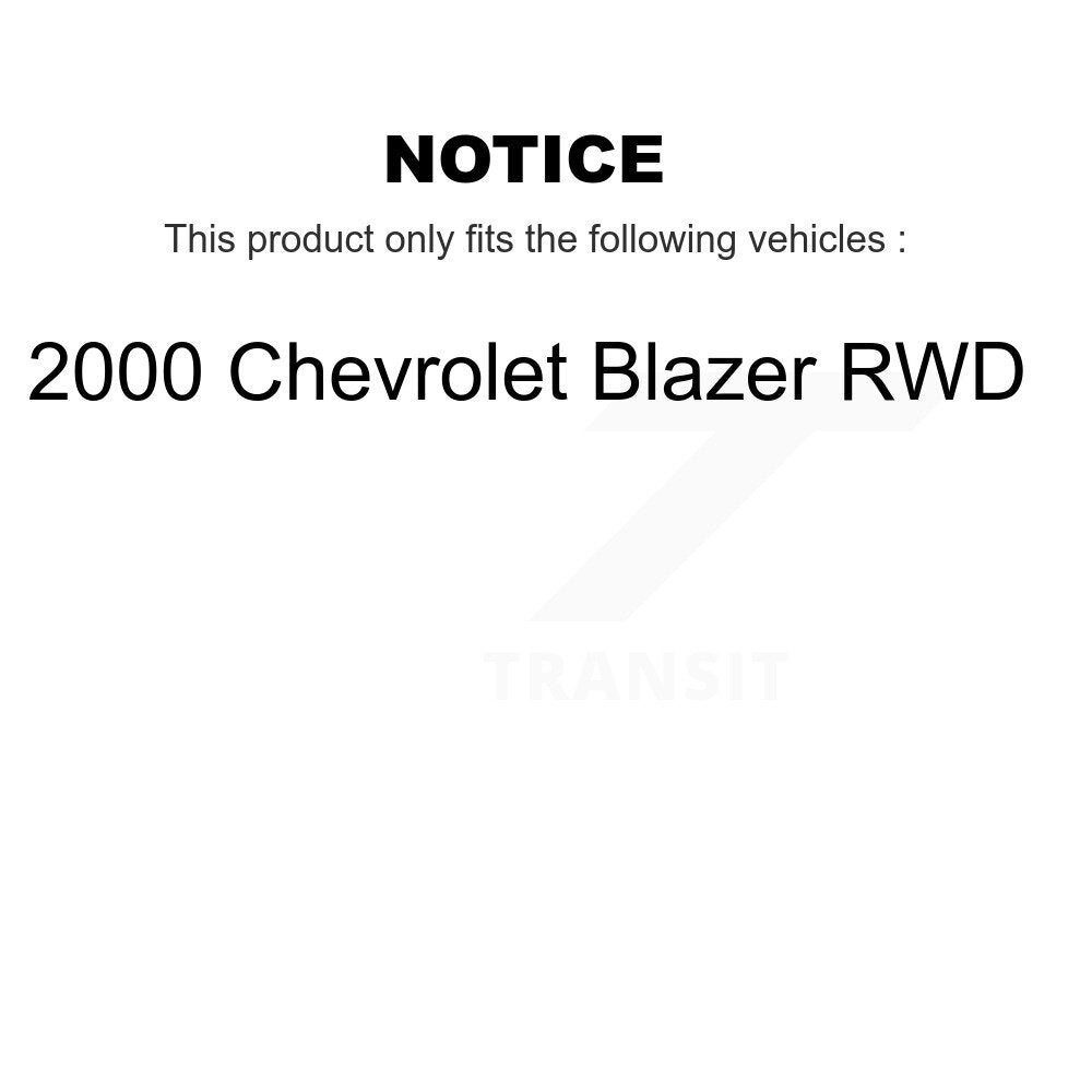 Disc Brake Rotor Hub & Semi-Metallic Pad Front Kit For 2000 Chevrolet Blazer RWD