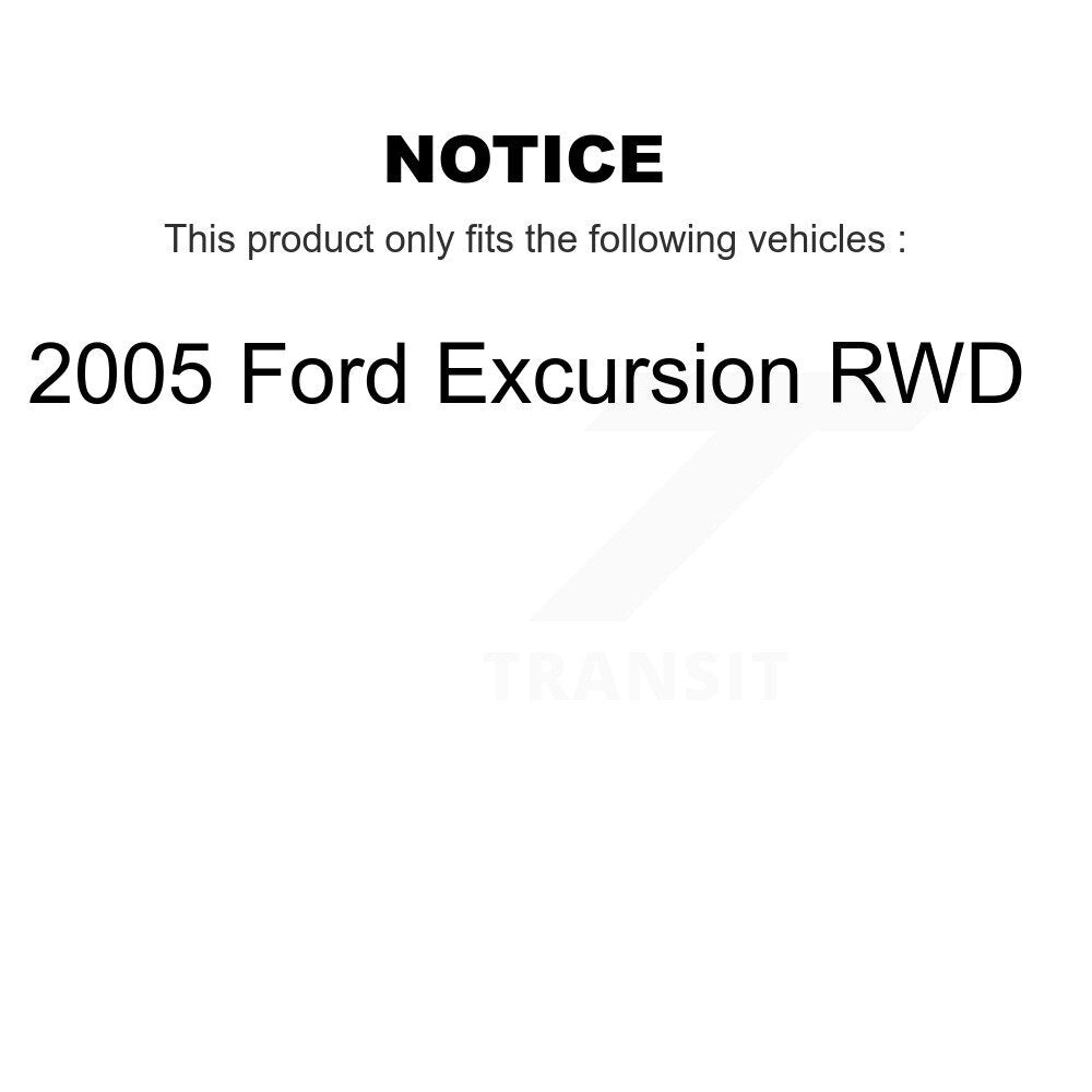 Disc Brake Rotor Hub And Semi-Metallic Pad Front Kit For 2005 Ford Excursion RWD
