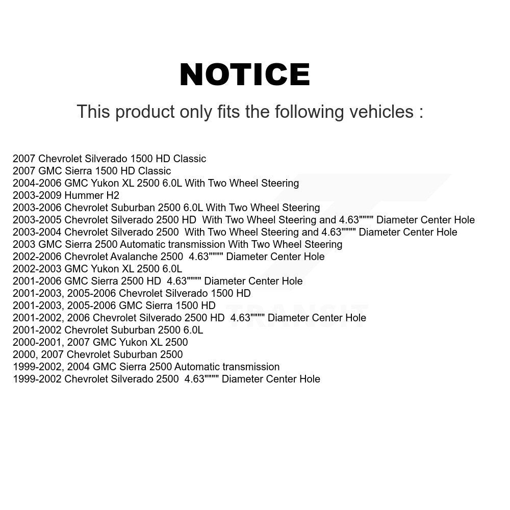 Brake Rotor Semi-Metallic Pad Front Rear Kit For Chevrolet GMC Sierra 2500 HD H2