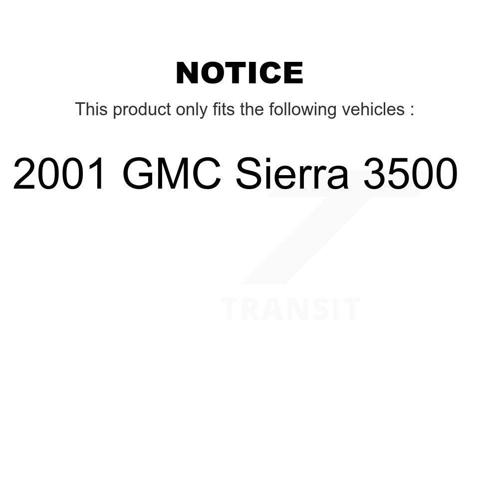Disc Brake Rotors And Semi-Metallic Pads Front Rear Kit For 2001 GMC Sierra 3500