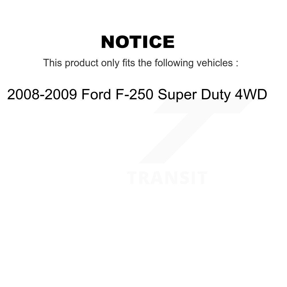 Brake Rotor Semi-Metallic Pad Front Rear Kit For 08-09 Ford F-250 Super Duty 4WD