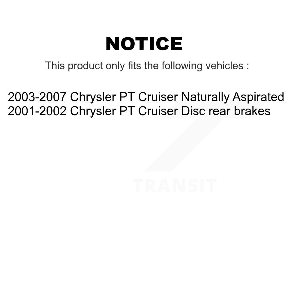 Disc Brake Rotors And Semi-Metallic Pads Front Rear Kit For Chrysler PT Cruiser