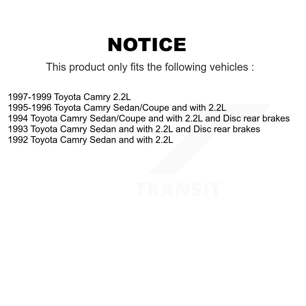 Disc Brake Rotors And Semi-Metallic Pads Front Rear Kit For Toyota Camry