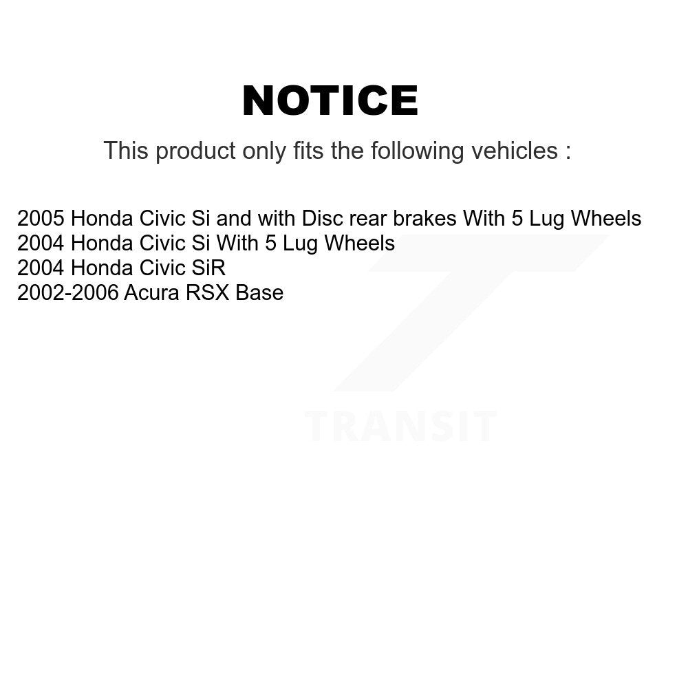 Disc Brake Rotors And Semi-Metallic Pad Front Rear Kit For Honda Civic Acura RSX