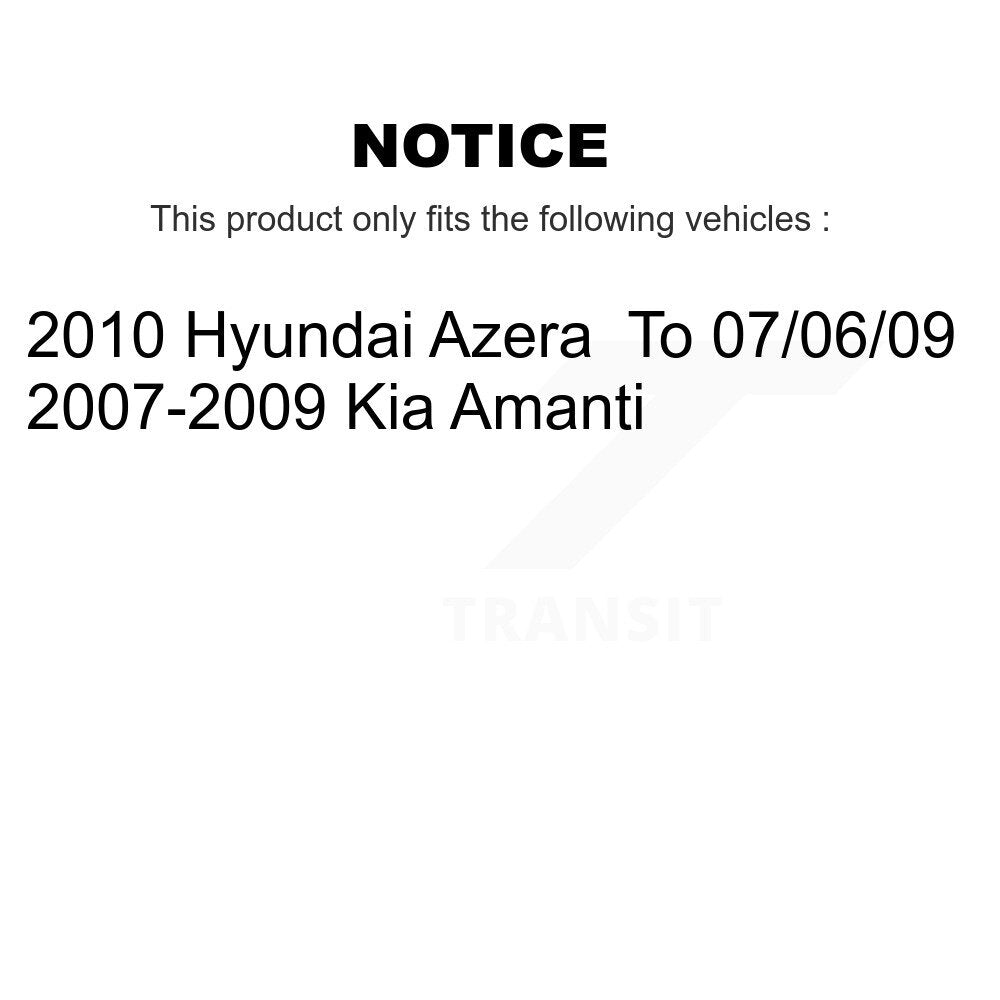 Disc Brake Rotor & Semi-Metallic Pad Front Rear Kit For Kia Amanti Hyundai Azera