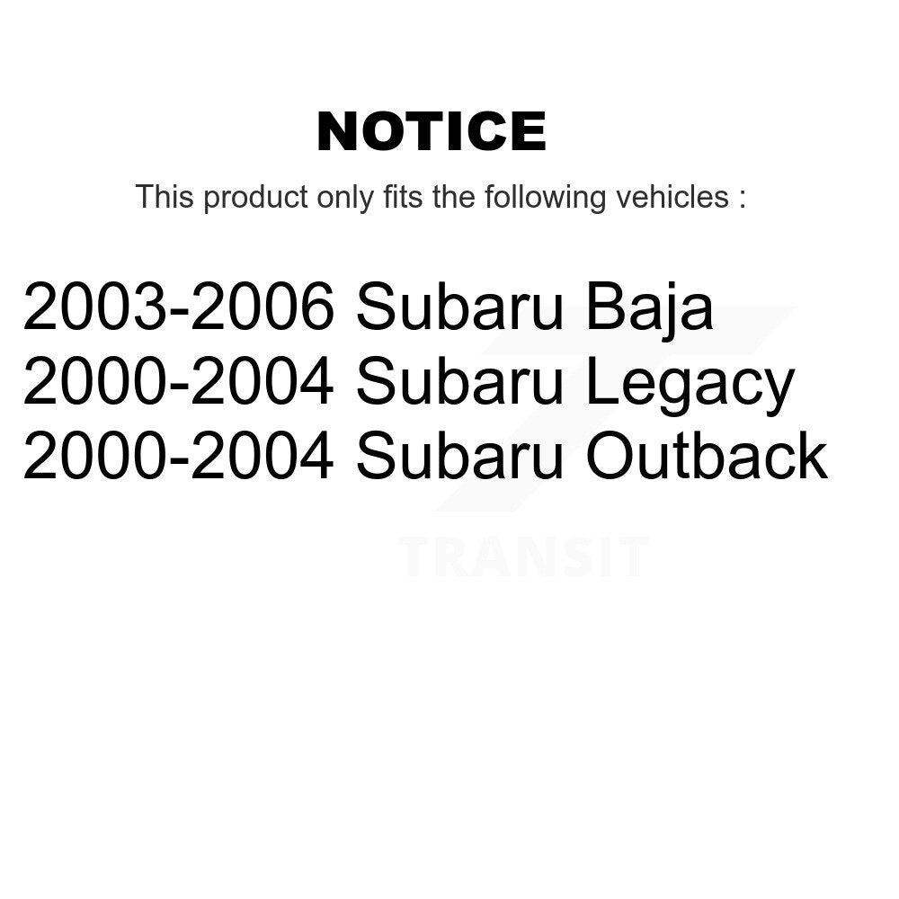 Disc Brake Rotors And Semi-Metallic Pads Rear Kit For Subaru Outback Legacy Baja