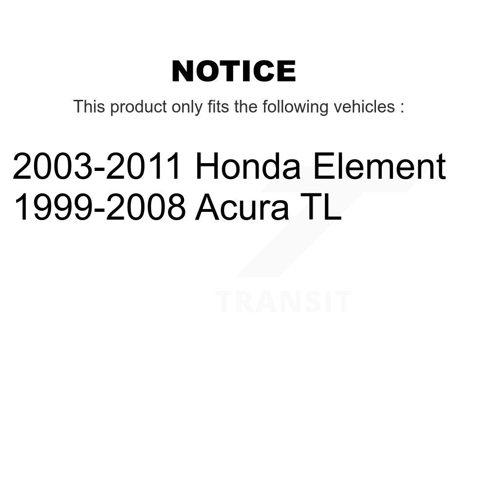 Disc Brake Rotors And Semi-Metallic Pads Rear Kit For Acura TL Honda Element