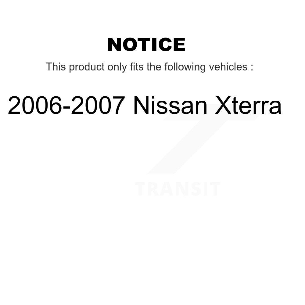 Disc Brake Rotors And Semi-Metallic Pads Rear Kit For 2006-2007 Nissan Xterra