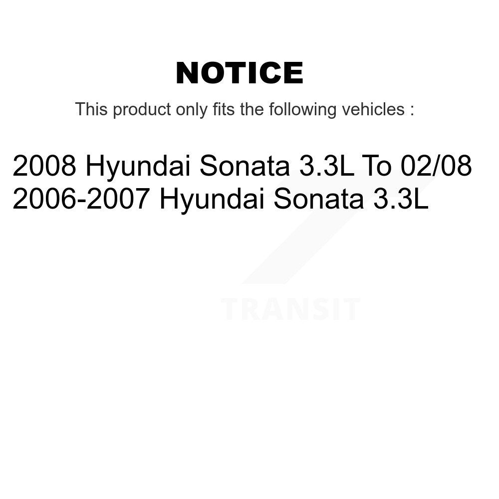 Disc Brake Rotors And Semi-Metallic Pads Rear Kit For Hyundai Sonata 3.3L