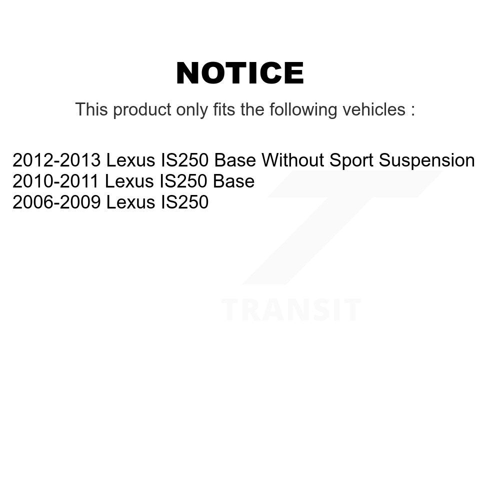Disc Brake Rotors And Semi-Metallic Pads Rear Kit For Lexus IS250
