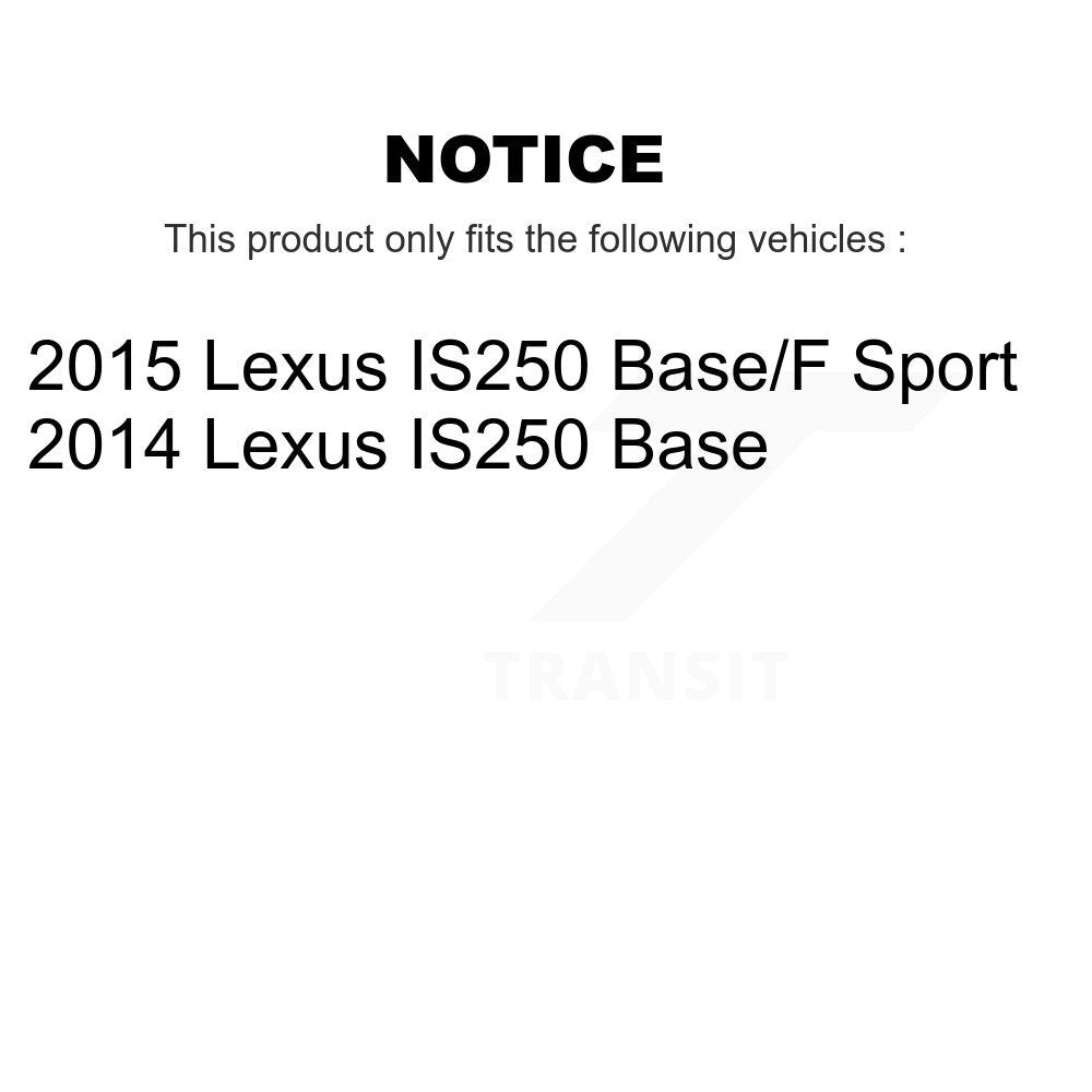 Disc Brake Rotors And Semi-Metallic Pads Rear Kit For Lexus IS250