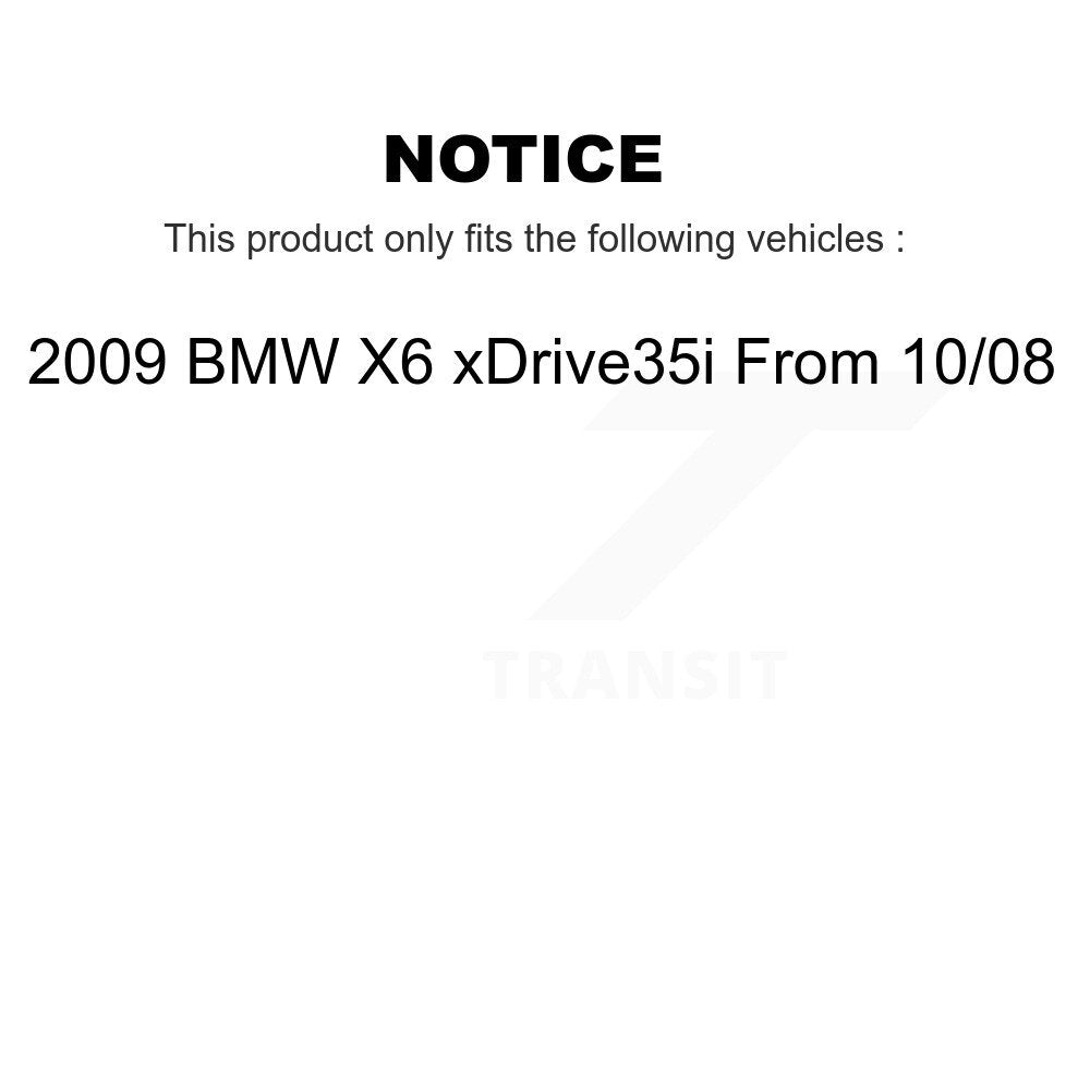 Disc Brake Rotor Semi-Metallic Pad Rear Kit For 2009 BMW X6 xDrive35i From 10 08