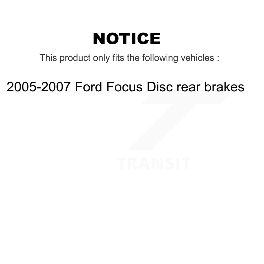 Brake Rotor And Semi-Metallic Pad Front Rear Kit For Ford Focus Disc rear brakes