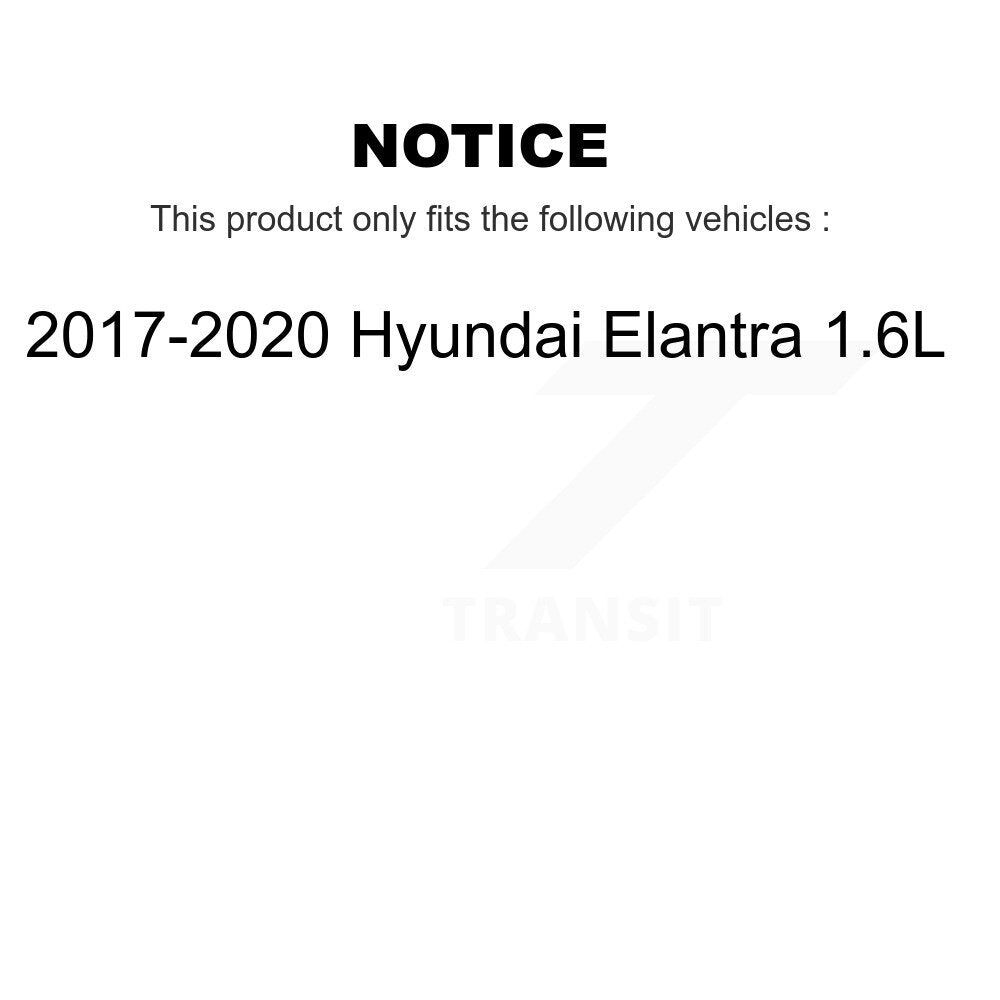 Brake Rotors Semi-Metallic Pad Front Rear Kit For 2017-2020 Hyundai Elantra 1.6L