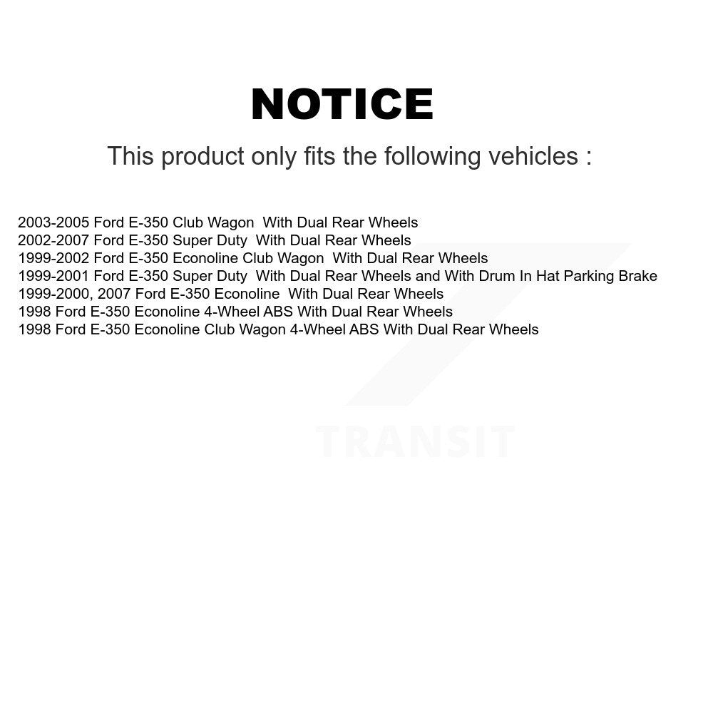 Brake Rotor Semi-Metallic Pad Front Rear Kit For Ford E-350 Super Duty Econoline