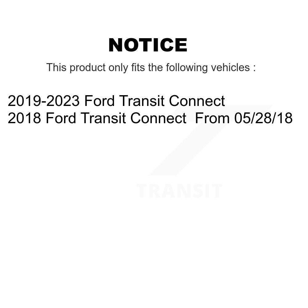 Disc Brake Rotors And Semi-Metallic Pads Front Rear Kit For Ford Transit Connect