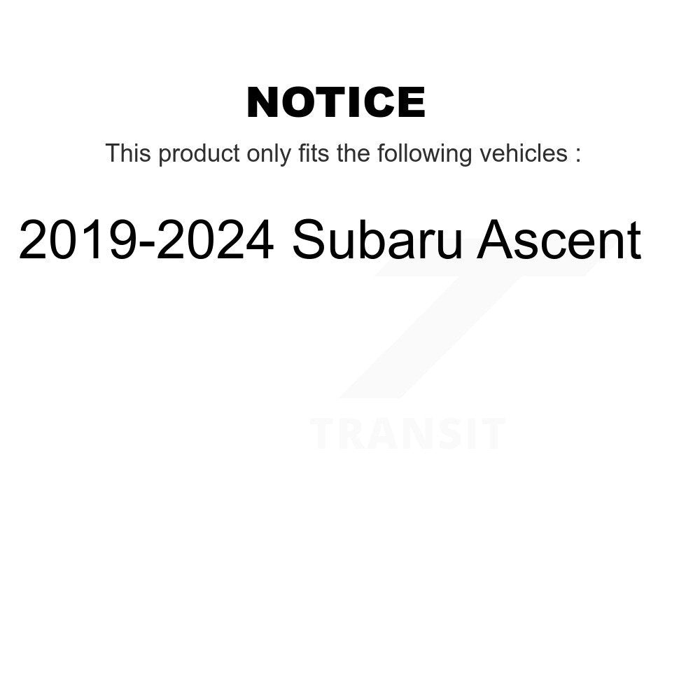 Disc Brake Rotors And Semi-Metallic Pads Rear Kit For 2019-2024 Subaru Ascent