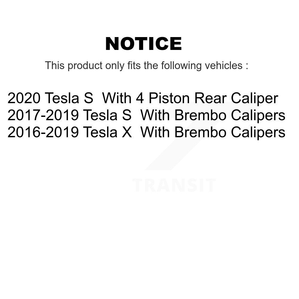 Disc Brake Rotors And Semi-Metallic Pads Rear Kit For Tesla X S