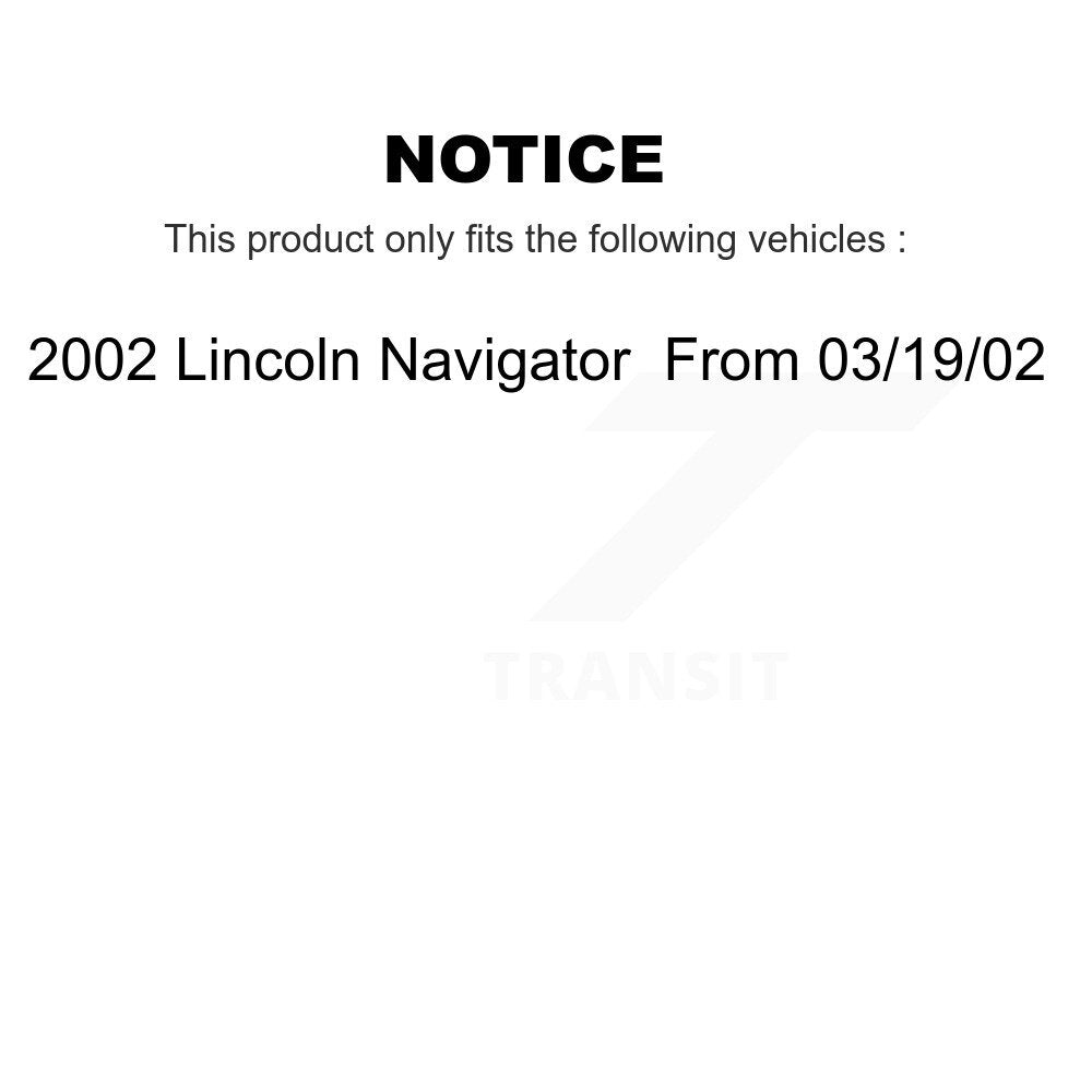 Brake Rotor Semi-Metallic Pad Front Kit For 2002 Lincoln Navigator From 03 19 02
