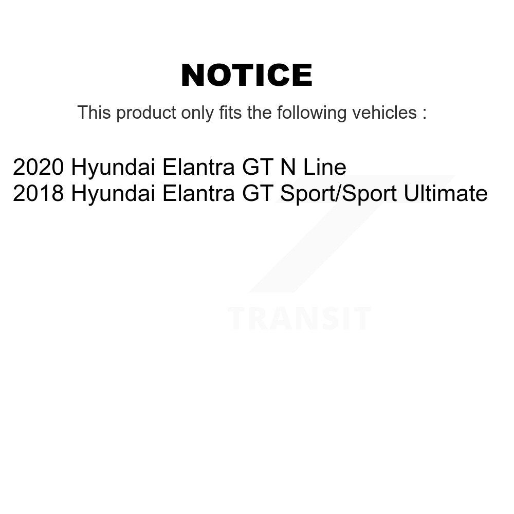 Brake Rotor & Semi-Metallic Pad Front Rear Kit For Hyundai Elantra GT Kia Forte5