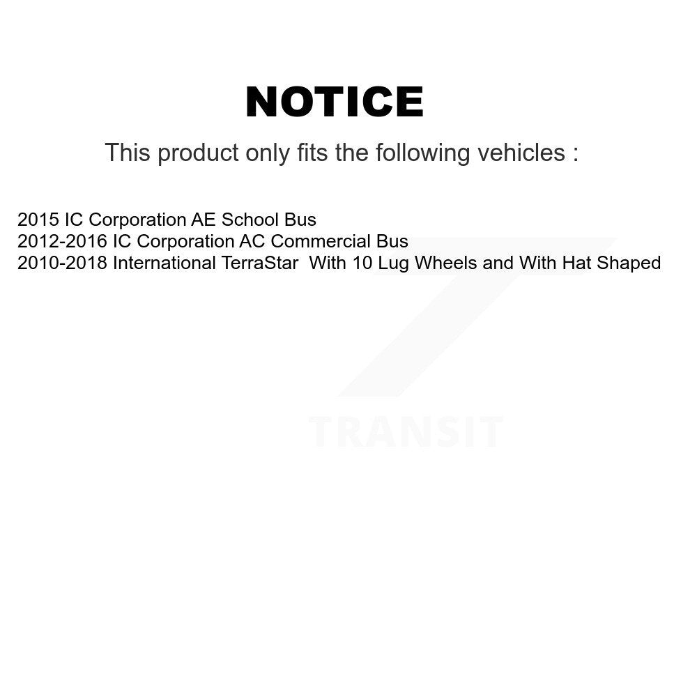 Brake Rotor & Semi-Metallic Pad Front Rear Kit For International TerraStar IC AE