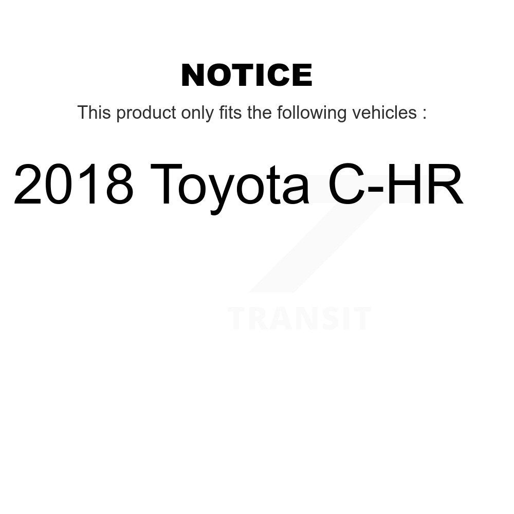Disc Brake Rotors And Semi-Metallic Pads Front Rear Kit For 2018 Toyota C-HR