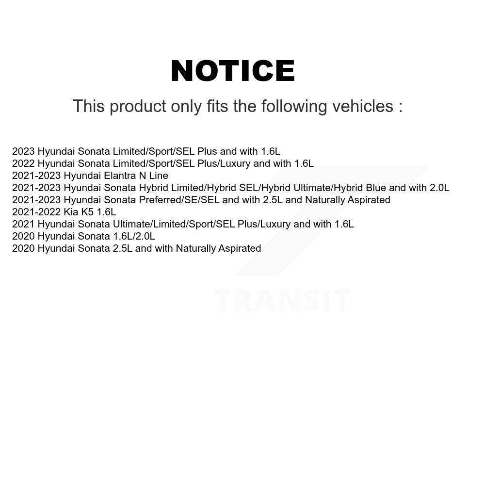 Brake Rotor & Semi-Metallic Pad Front Kit For Hyundai Elantra Sonata Kia Niro EV