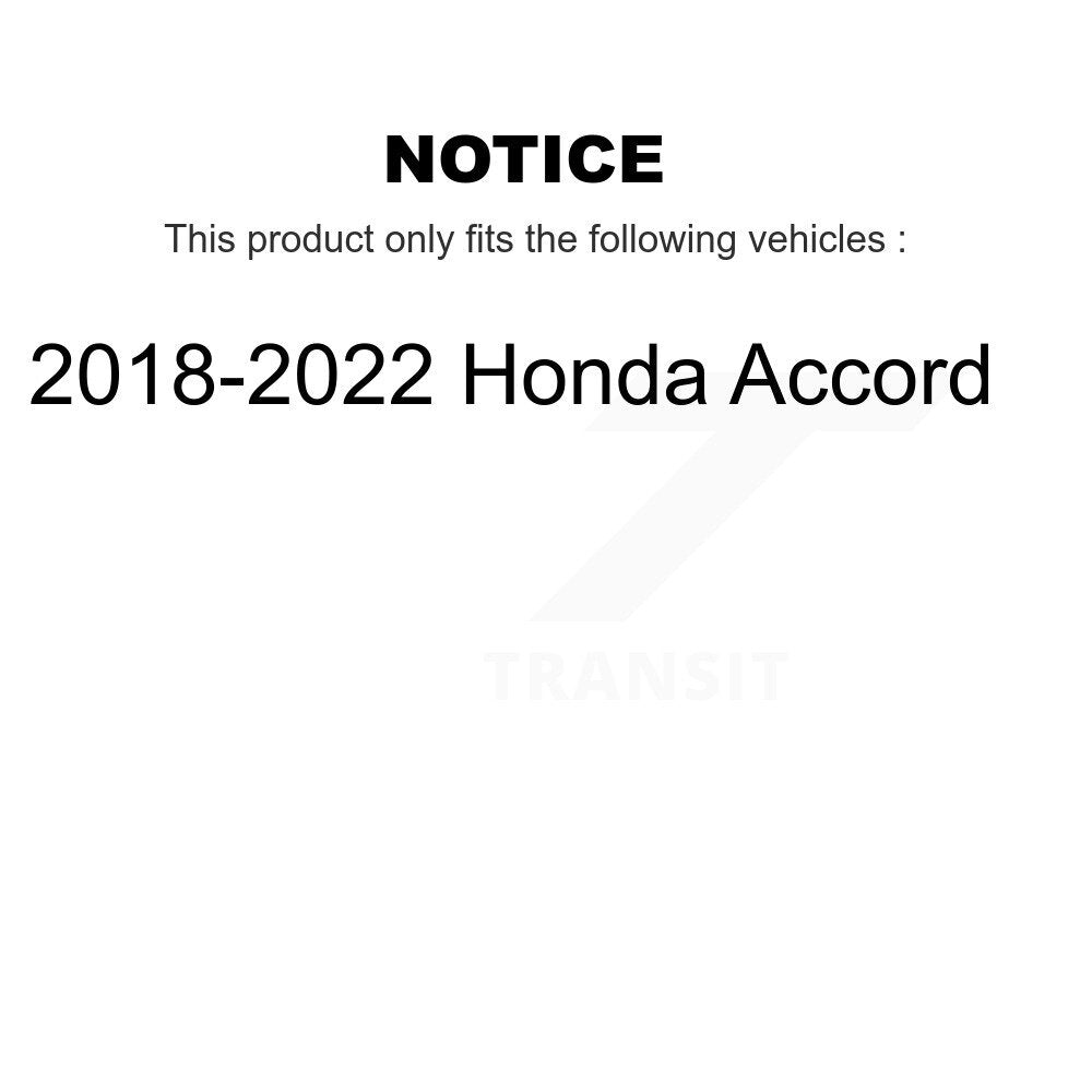 Disc Brake Rotors And Semi-Metallic Pads Rear Kit For 2018-2024 Honda Accord