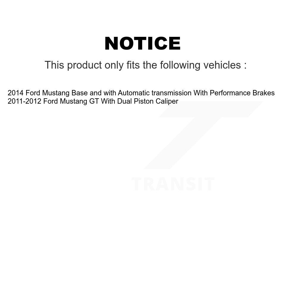 Disc Brake Rotors And Ceramic Pads Front Rear Kit For Ford Mustang