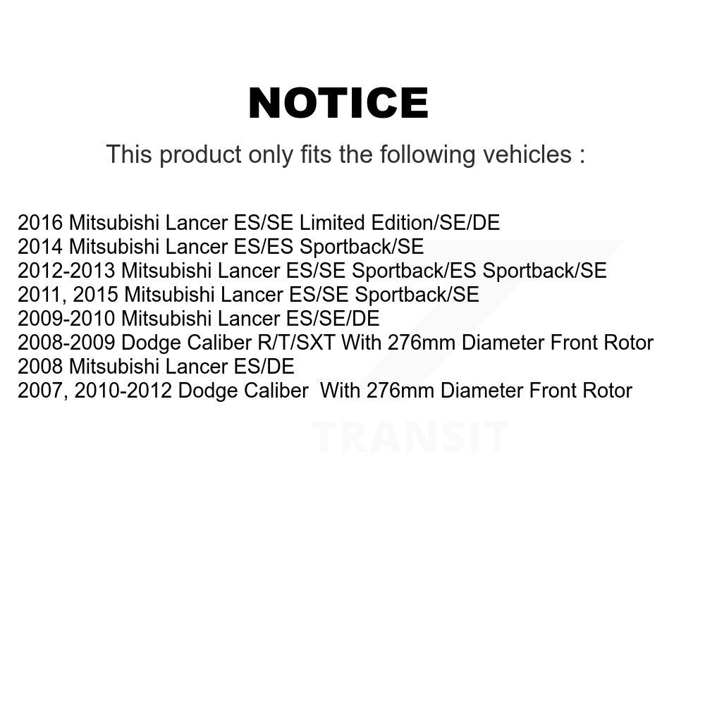 Disc Brake Rotors Ceramic Pad Front Rear Kit For Mitsubishi Lancer Dodge Caliber