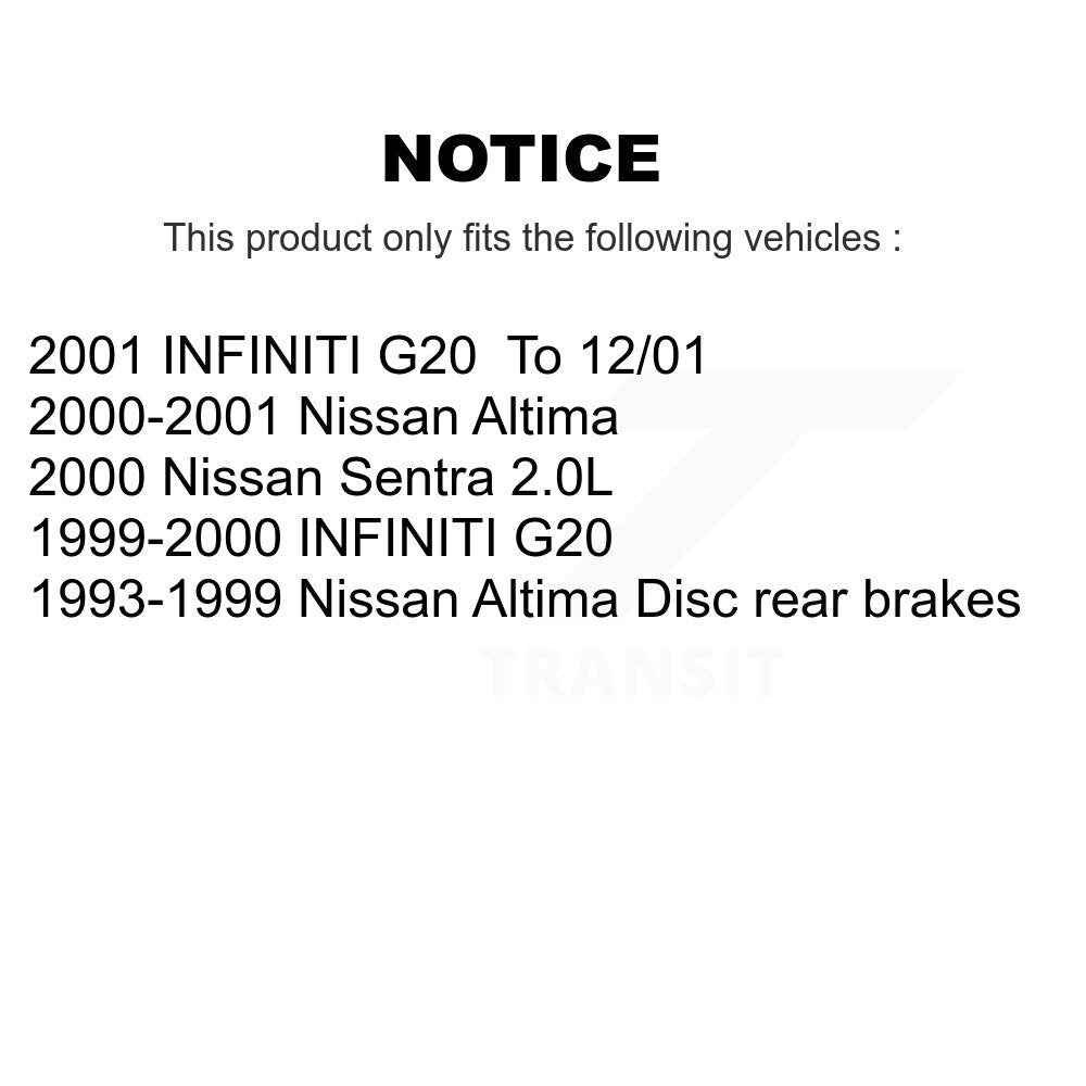 Brake Rotor And Ceramic Pad Front Rear Kit For Nissan Altima Sentra INFINITI G20