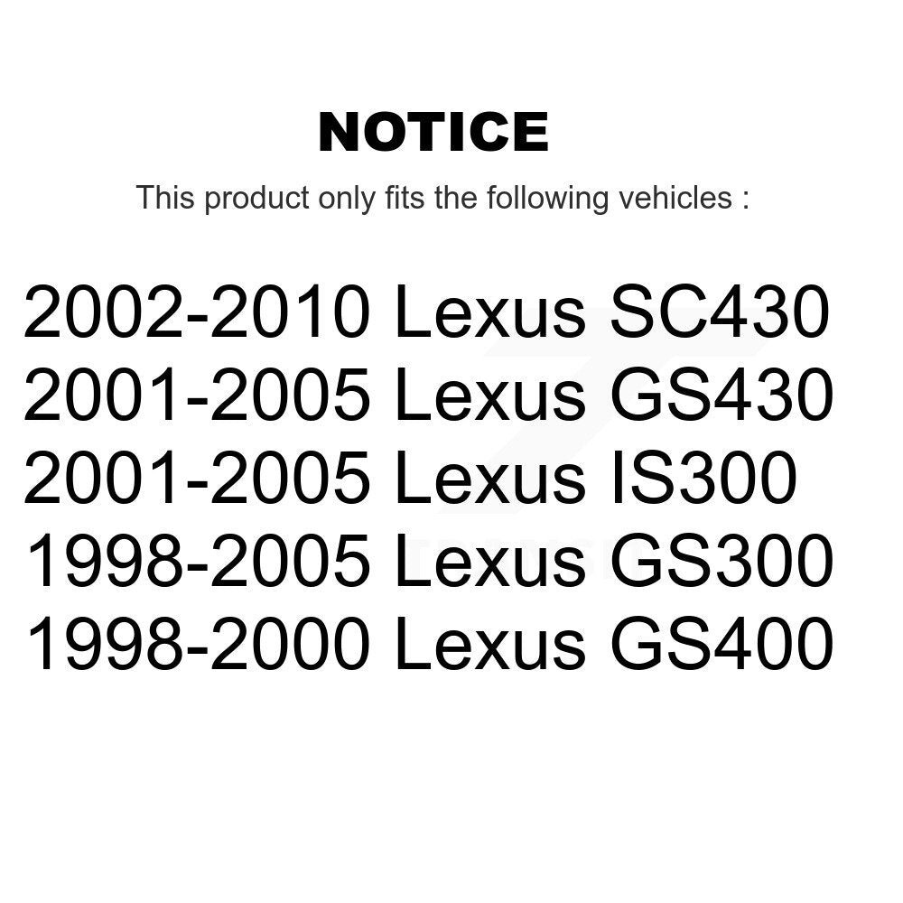 Disc Brake Rotors & Ceramic Pad Rear Kit For Lexus SC430 IS300 GS300 GS400 GS430