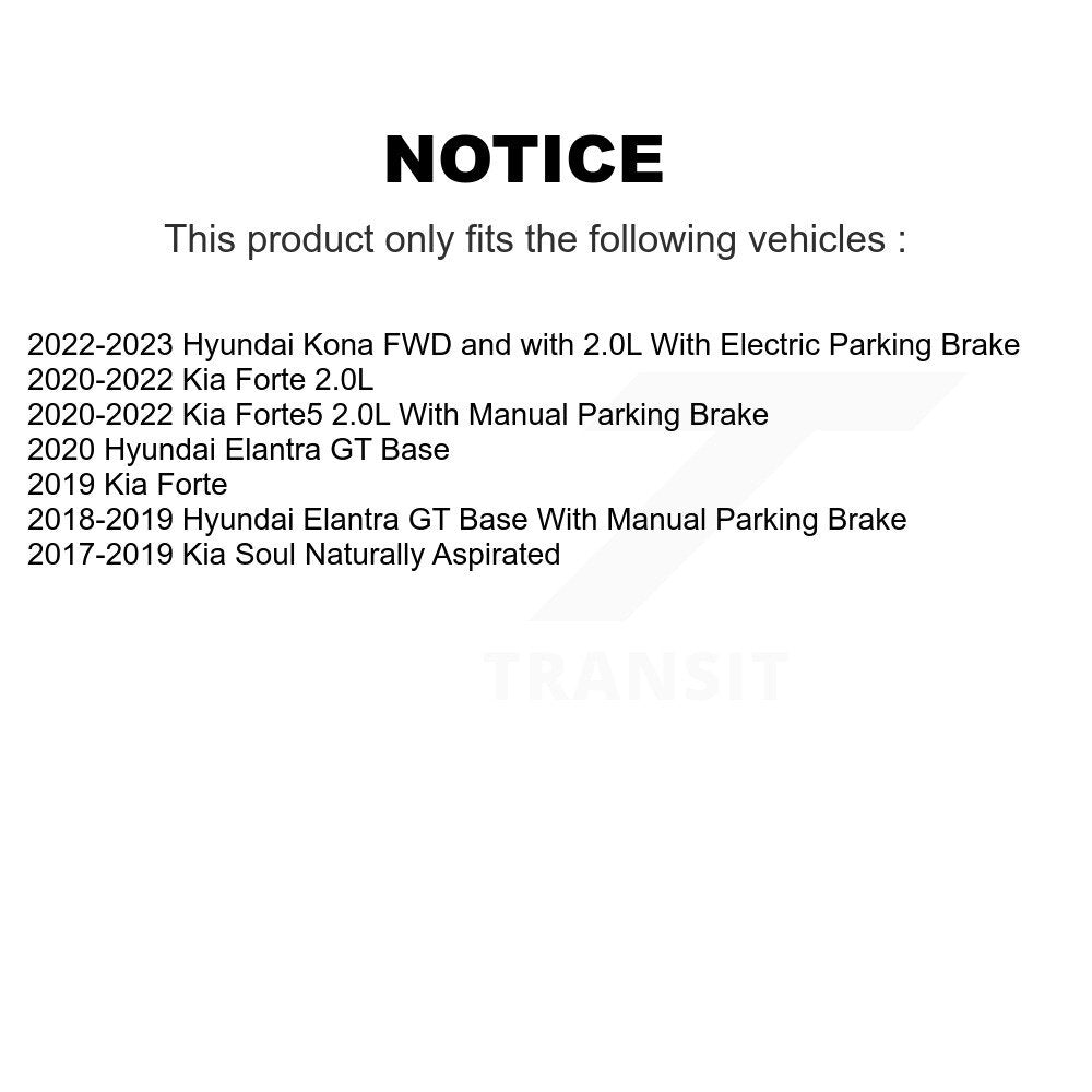 Brake Rotor & Ceramic Pad Front Rear Kit For Kia Hyundai Kona Forte Soul Elantra