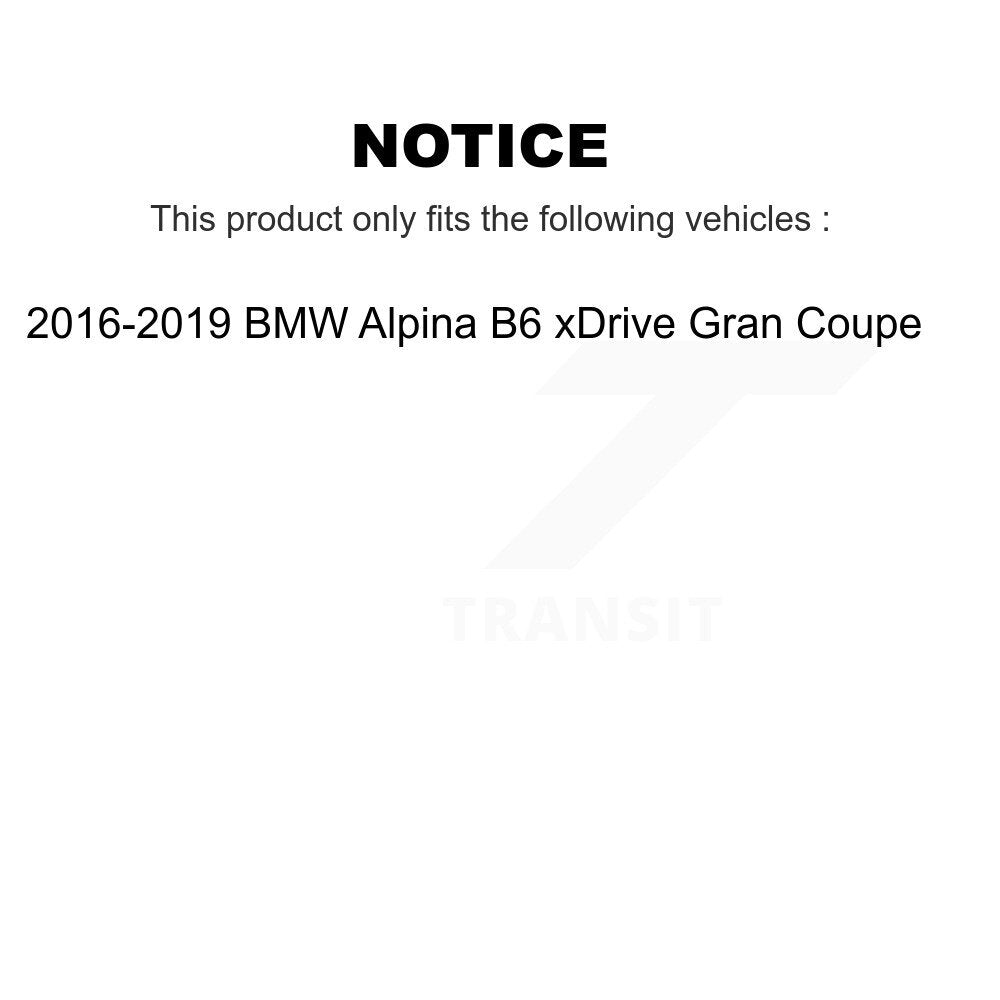 Brake Rotor & Ceramic Pad Rear Kit For 2016-2019 BMW Alpina B6 xDrive Gran Coupe