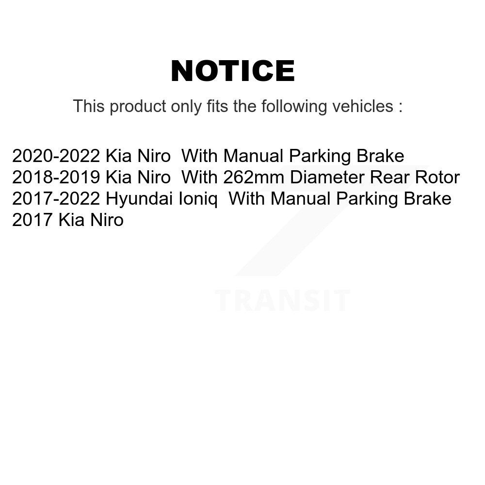 Disc Brake Rotors And Ceramic Pads Front Rear Kit For Hyundai Ioniq Kia Niro
